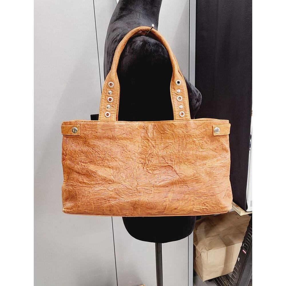 Vintage 90's Viva bags of California Rugged Leather Western Satchel PRE-OWNED - Picture 2 of 3